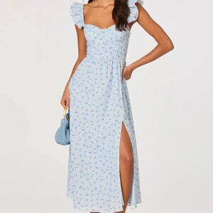 Wedelia Blue Floral Dress